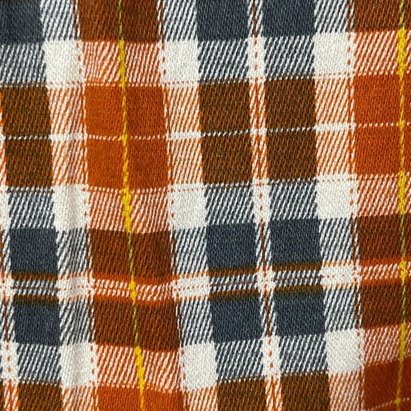 Vintage Orange Plaid Sleeveless Mini Dress Academia - Picture 4 of 5